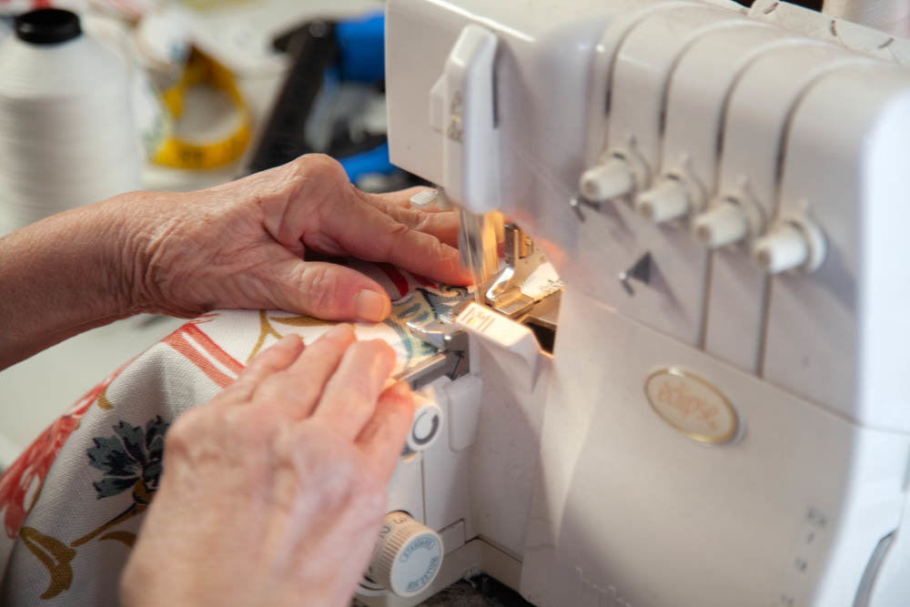 The company’s bread and butter is sewing custom drapery and upholstery.